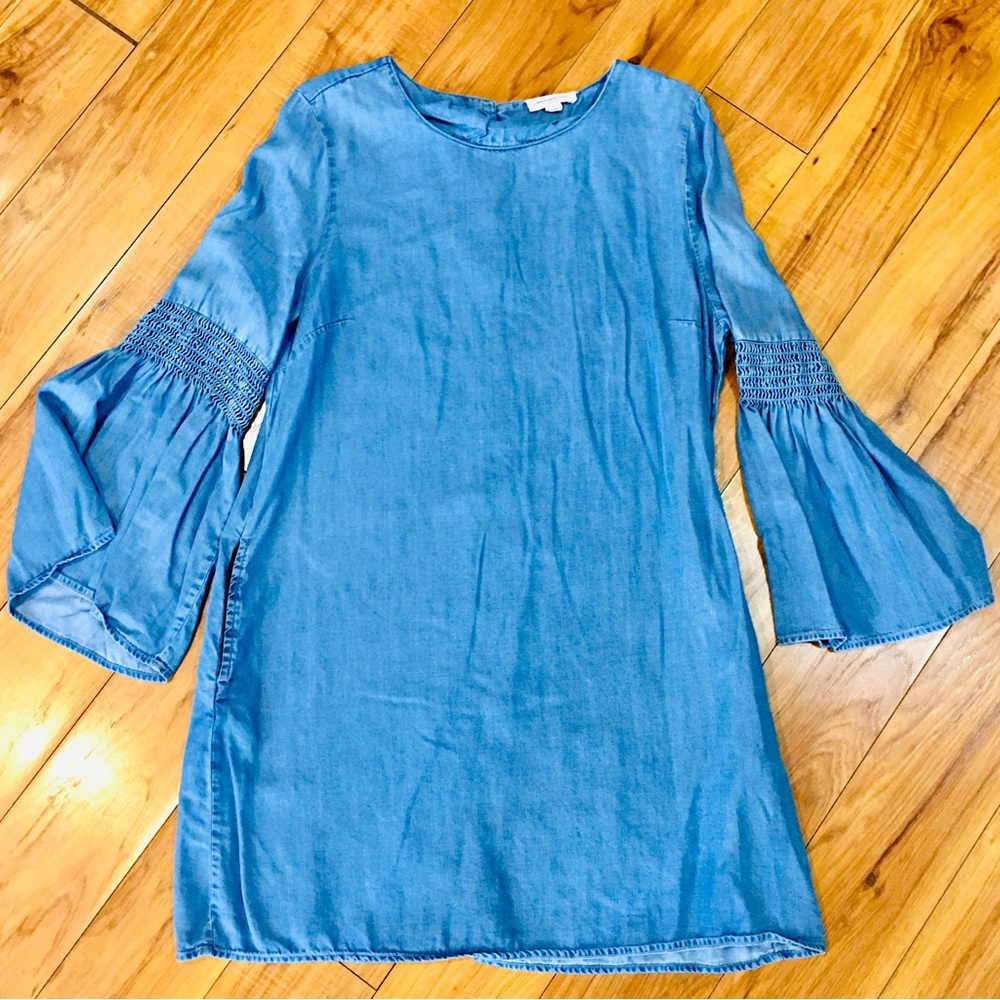 Beach Lunch Lounge Lyocell blue denim summer sun dress boho cottage core…